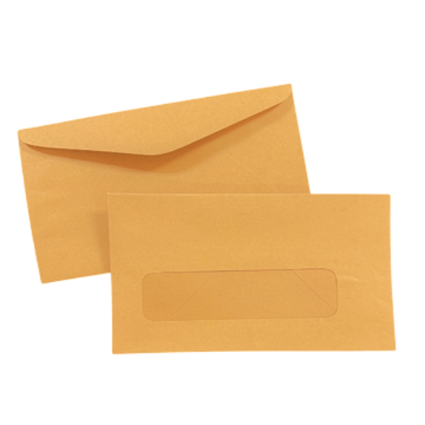 Picture of 90-044 O.A. #8 Golden Kraft Window Envelopes (500)
