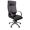 Picture of AA-812BBK Image High Back Exec Vinyl Chair w/Chrome Base - Blk