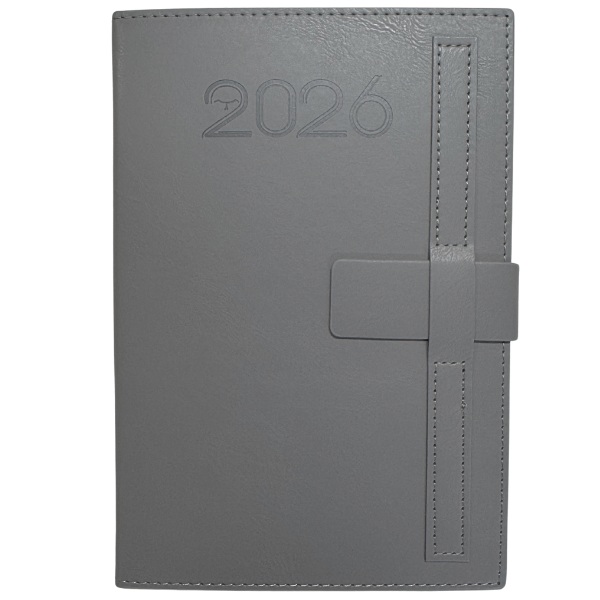 Picture of 90-007 SOS 5 1/2 x 8 1/2 Exec Appt. Diary w/Flap - Grey