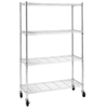 Picture of AZ-RYX66 Image 48x18x63 4-Shelf Industrial Chrome Rack w/Wheels