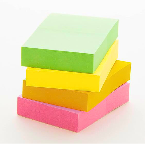 Picture of 56-066 2x1.5 Sticky Notes Pad (24) Neon #HX-B01