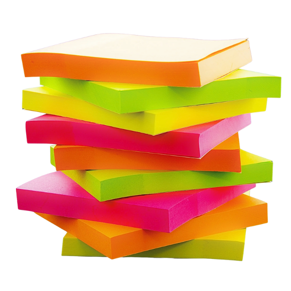Picture of 56-068 3x3 Sticky Notes Pad (12) Neon #HX-B03