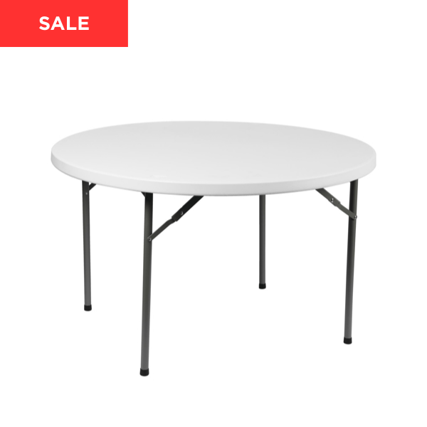 Picture of AA-T64974WEB Image 1200 Dia. Plastic Folding Table - Off White #ZJ-Y122